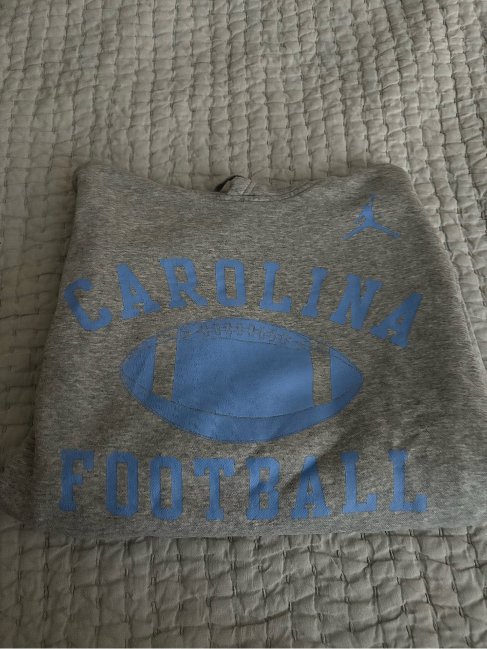 Jordan Carolina Football Gray Hoodie